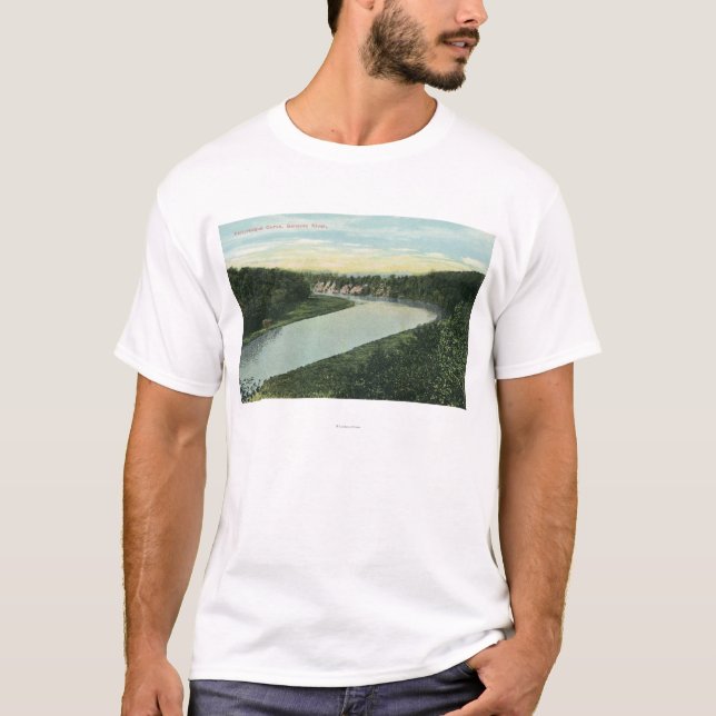 T-shirt Vue de la rivière de Genesee (Devant)