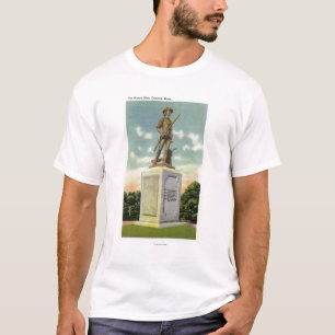 T-shirt Vue de la statue minuscule d'homme