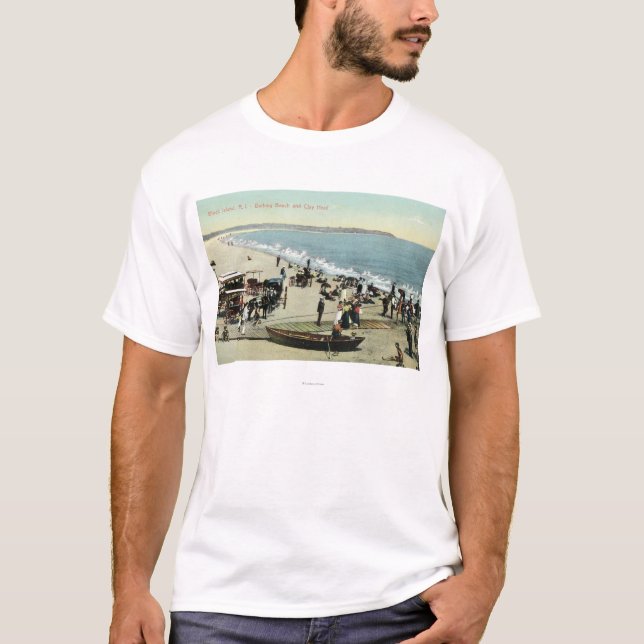 T-shirt Vue de la tête de plage et d'argile (Devant)