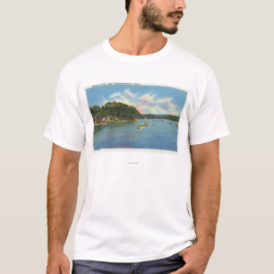 T-shirt Vue de lac Cobbosseecontee dans la crique de