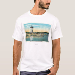 T-shirt Vue de lac Cobbosseecontee et du phare