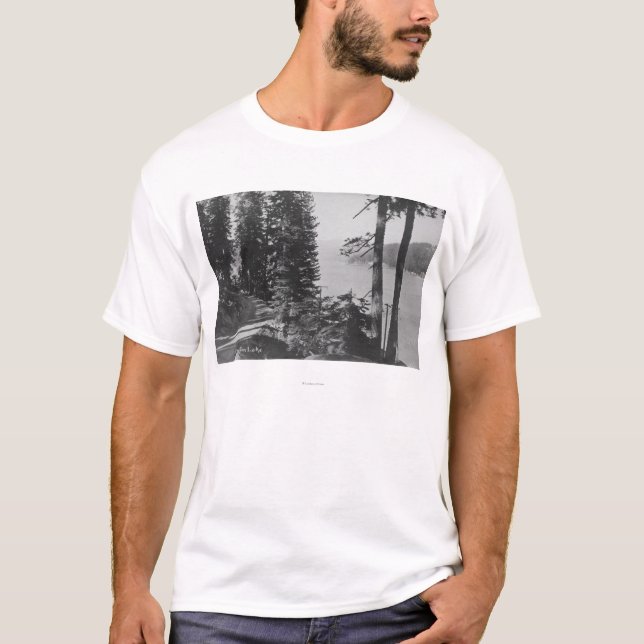 T-shirt Vue de lac huntington, la Californie de route (Devant)