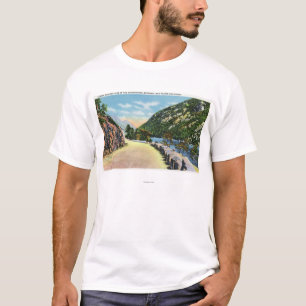 T-shirt Vue de lac inférieur cascade