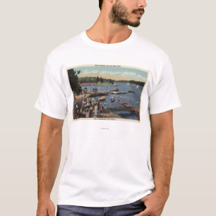T-shirt Vue de l'atterrissage de bateau, baignant la