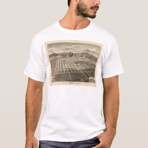 T-shirt Vue de l'oeil des oiseaux sur Azusa, Californie (1