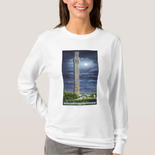 T-shirt Vue de mémorial de pèlerin la nuit