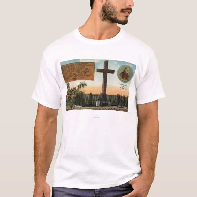 T-shirt Vue de monument de Serra, vieille ville San Diego (Devant)