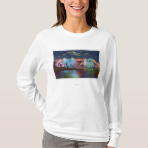 T-shirt Vue de nuit d'île de Luna de nouveau pont en