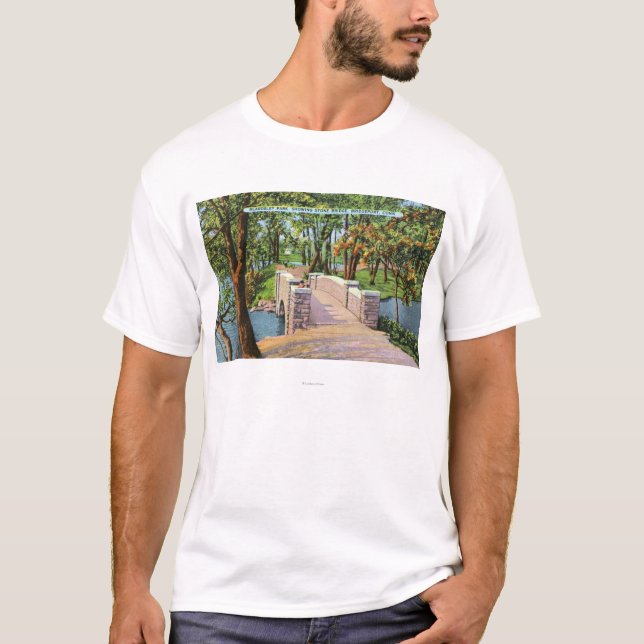 T-shirt Vue de parc de Beardsley du pont en pierre (Devant)