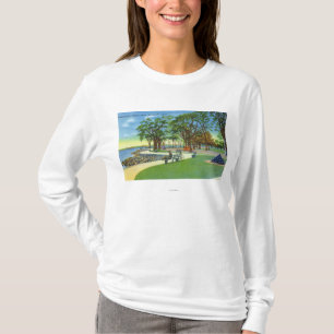 T-shirt Vue de parc de bord de la mer de la promenade de