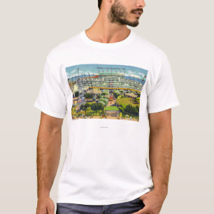 T-shirt Vue de parc de course d'obstacles de pavillon
