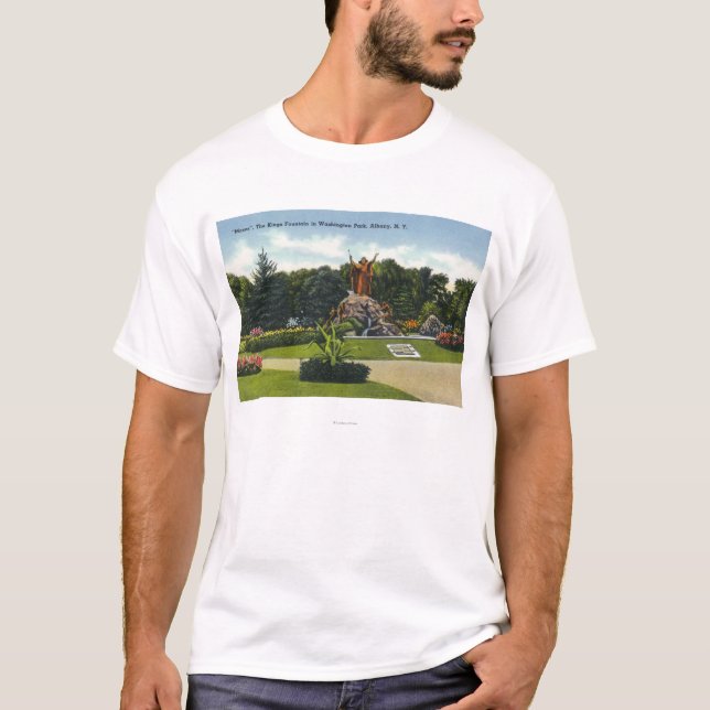 T-shirt Vue de parc de Washington des Rois Fountain, (Devant)