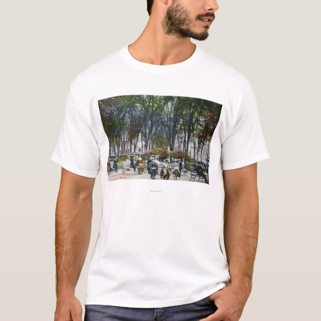 T-shirt Vue de parc en croissant (Devant)