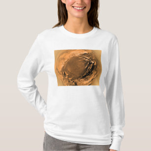 T-shirt vue de Poisson-oeil de la surface du titan
