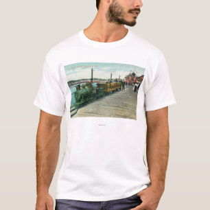 T-shirt Vue de rivage UnlimitedSanta Cruz, CA de baie