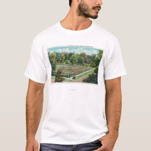 T-shirt Vue de roseraie de parc de Maplewood