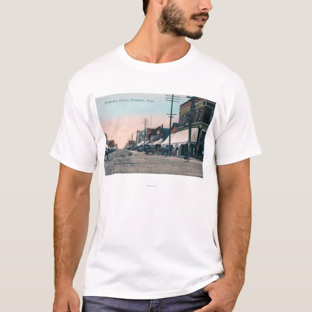 T-shirt Vue de rue d'avenue de Wenatchee (Devant)