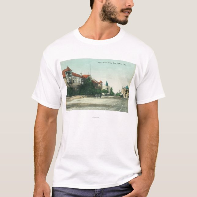 T-shirt Vue de Santa Cruz AvenueLos Gatos, CA (Devant)