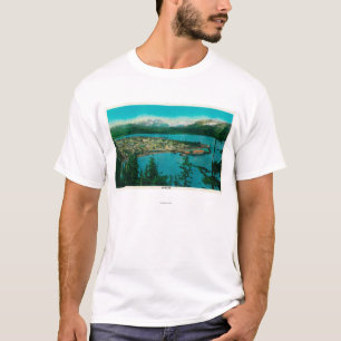 T-shirt Vue de ville de Seward, AlaskaSeward, AK