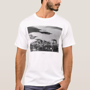 T-shirt Vue de ville de Wrangell, photographie de l'Alaska