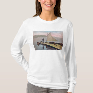 T-shirt Vue de voilier accouplé chez l'Utah LakeProvo, UT