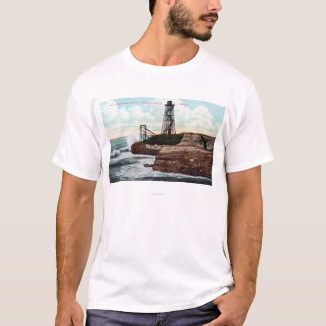 T-shirt Vue d'entraînement de falaise du moteur de vague (Devant)