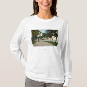 T-shirt Vue d'entraînement de parc de bord de la mer