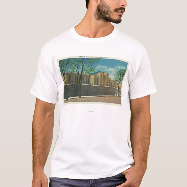 T-shirt Vue d'entrée à la prison auburn (Devant)