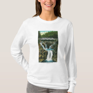 T-shirt Vue des automnes et du pont de roche de fente