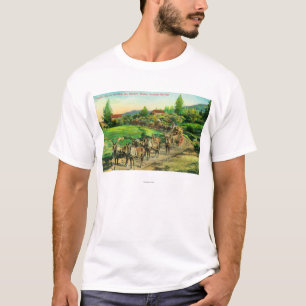 T-shirt Vue des équipes de fret transportant l'eau