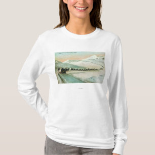 T-shirt Vue des grimpeurs de traînée d'hiver