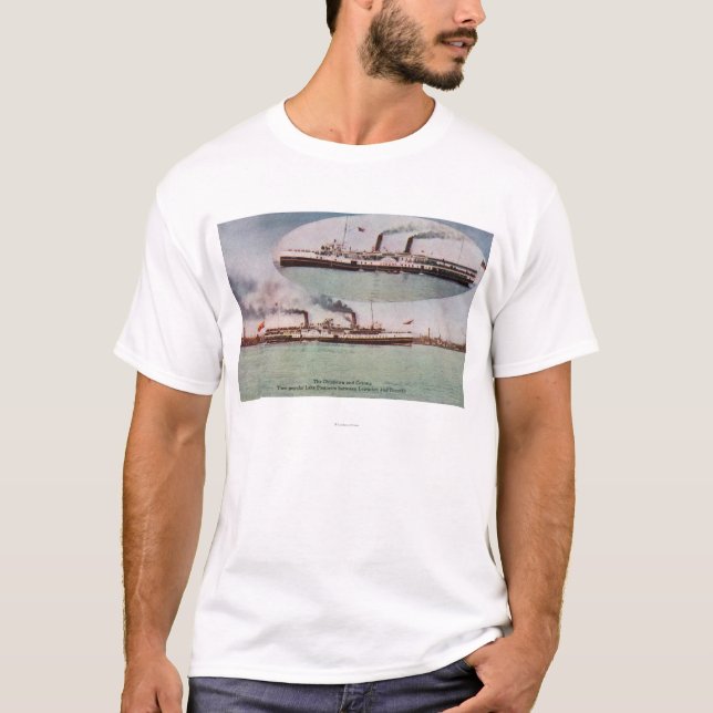 T-shirt Vue des vapeurs de Chippewa et de couronne (Devant)