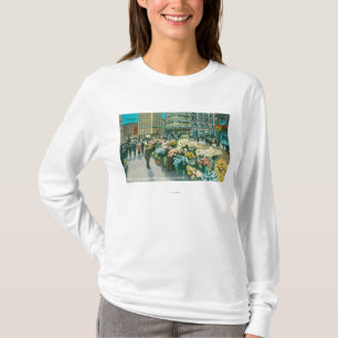 T-shirt Vue des vendeurs de fleur de rue