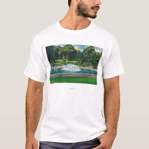 T-shirt Vue d'étang commun de grenouille de Boston