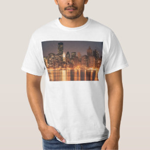 T-shirt Vue d'île de Roosevelt de l'horizon de New York