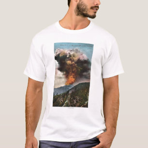T-shirt Vue d'incendie de forêt en montagnes
