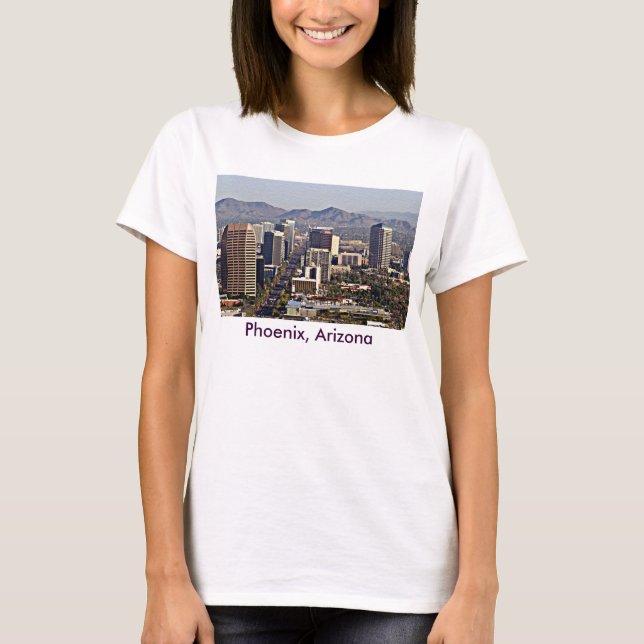 T-shirt Vue du centre de Phoenix, Arizona (Devant)