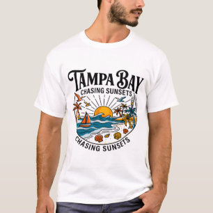 T-shirt Vue du coucher de soleil sur la côte de Tampa Bay