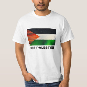 T-shirt Vue du drapeau de la Palestine Palestine libre