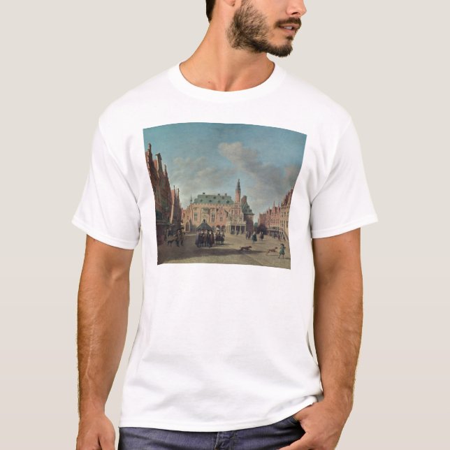 T-shirt Vue du Grote Markt à Haarlem (Devant)