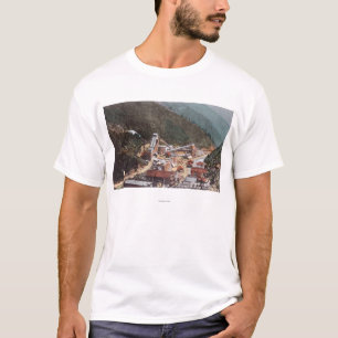 T-shirt Vue du mien de Hecla regardant en bas du canyon