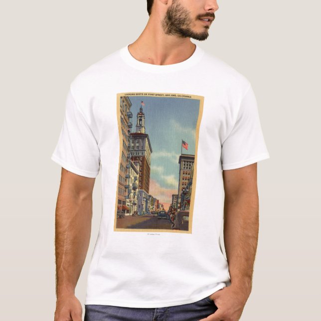 T-shirt Vue du sud de première rue (Devant)