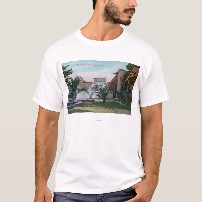 T-shirt Vue du tour de Tickler au parc d'Idora (Devant)