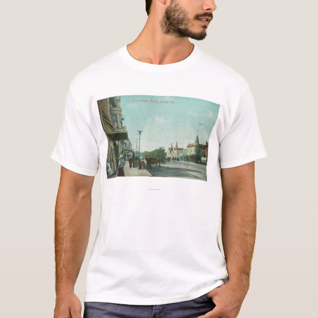 T-shirt Vue d'un verger de ScenePacific de rue, CA (Devant)