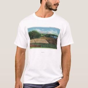 T-shirt Vue d'une plantation de canneberge