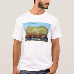T-shirt Vue d'une pomme de terre d'Aroostook sur un