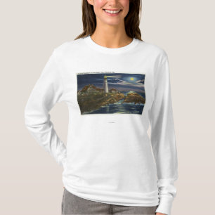 T-shirt Vue éclairée par la lune du phare principal de