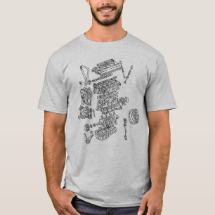 T-shirt Vue éclatée 4AGE de moteur de Toyota Corolla MR2