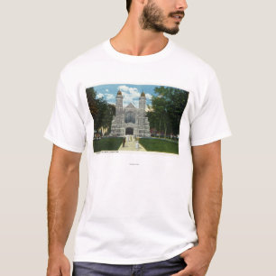 T-shirt Vue extérieure de chapelle d'université de confi