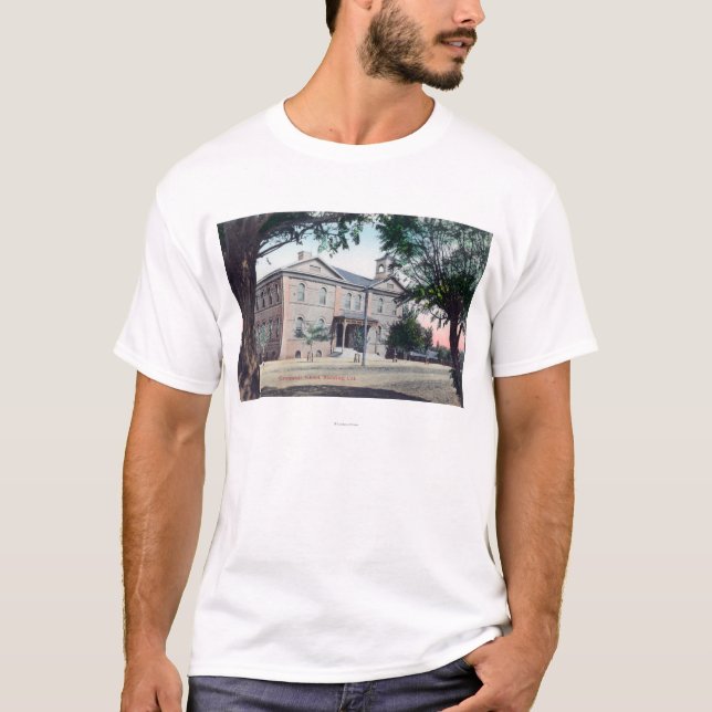 T-shirt Vue extérieure de la grammaire SchoolRedding, CA (Devant)